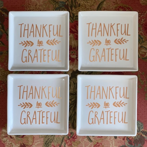 Dining Thankful And Grateful Plates Poshmark